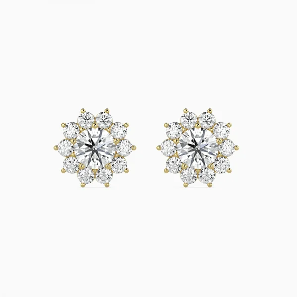 Burnt Solitaire Diamond Earring